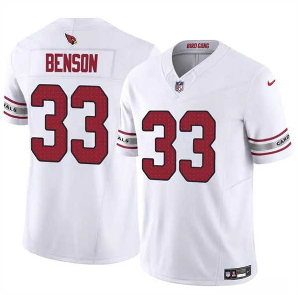 Men & Women & Youth Arizona Cardinals #33 Trey Benson White 2024 F.U.S.E. Vapor Untouchable Limited Stitched Jersey